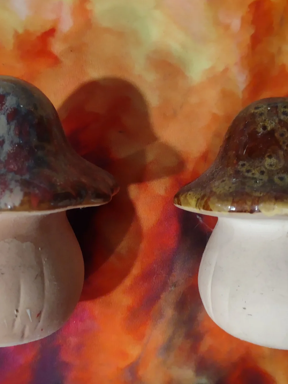 Unbranded Brown Glazed Ceramic Mushroom Hide for Reptiles